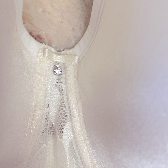 Le Mystere Bustier womens 36G Cream Lace underwire Padded Wedding Event Fancy - Picture 2 of 9